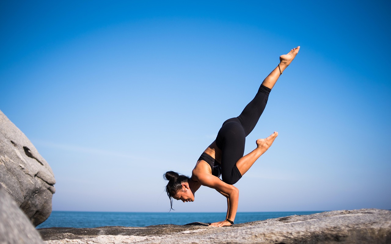 Yoga, strength, woman, balance, nature, balancing, fit, fitness, young woman, fit woman, wellness, pose, yoga pose, posing, strength training, meditation, health, outdoors, beach, international yoga d