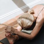 Seated forward fold, knees soft